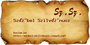 Szóbel Szilvánusz névjegykártya